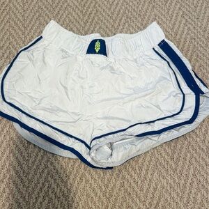 FP Movement by Free People White and Navy Athletic Shorts